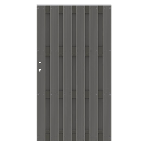 TraumGarten Jumbo WPC Alu-Design Einzeltor 980 x 1790 mm