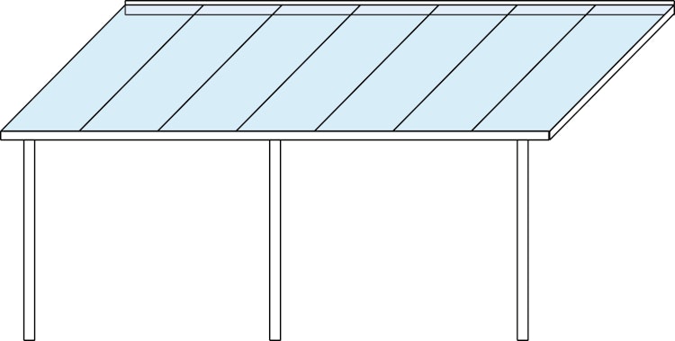 Gutta Standard Terrassendachsystem Typ A/B/C weiß/anthrazit
