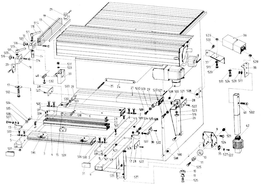 Explosionszeichnung Ersatzteile