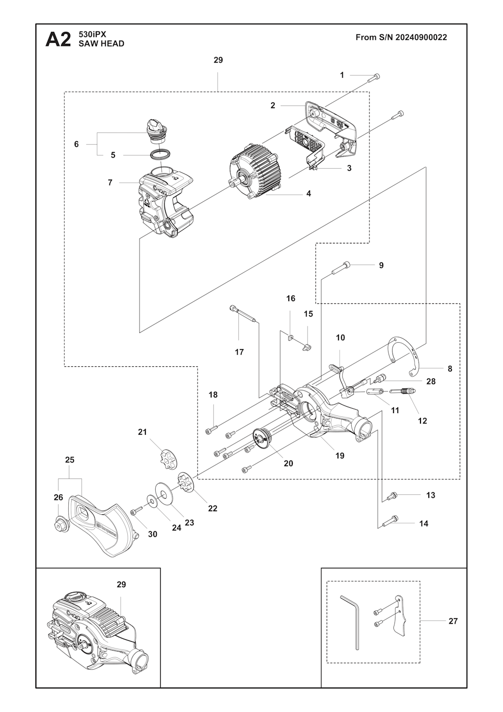 Explosionszeichnung Ersatzteile