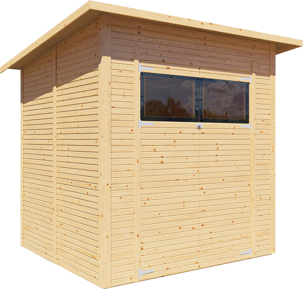 Bertilo Gartenhaus Pent Modern 3 - 18 mm naturbelassen