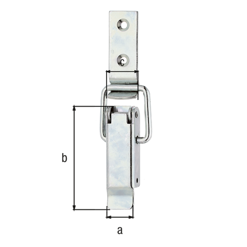 Alberts® Kistenverschluss mit gekröpftem Haken, galvanisch verzinkt dickschichtpassiviert, HxB 61x18 mm,Karte à 1 St 347963