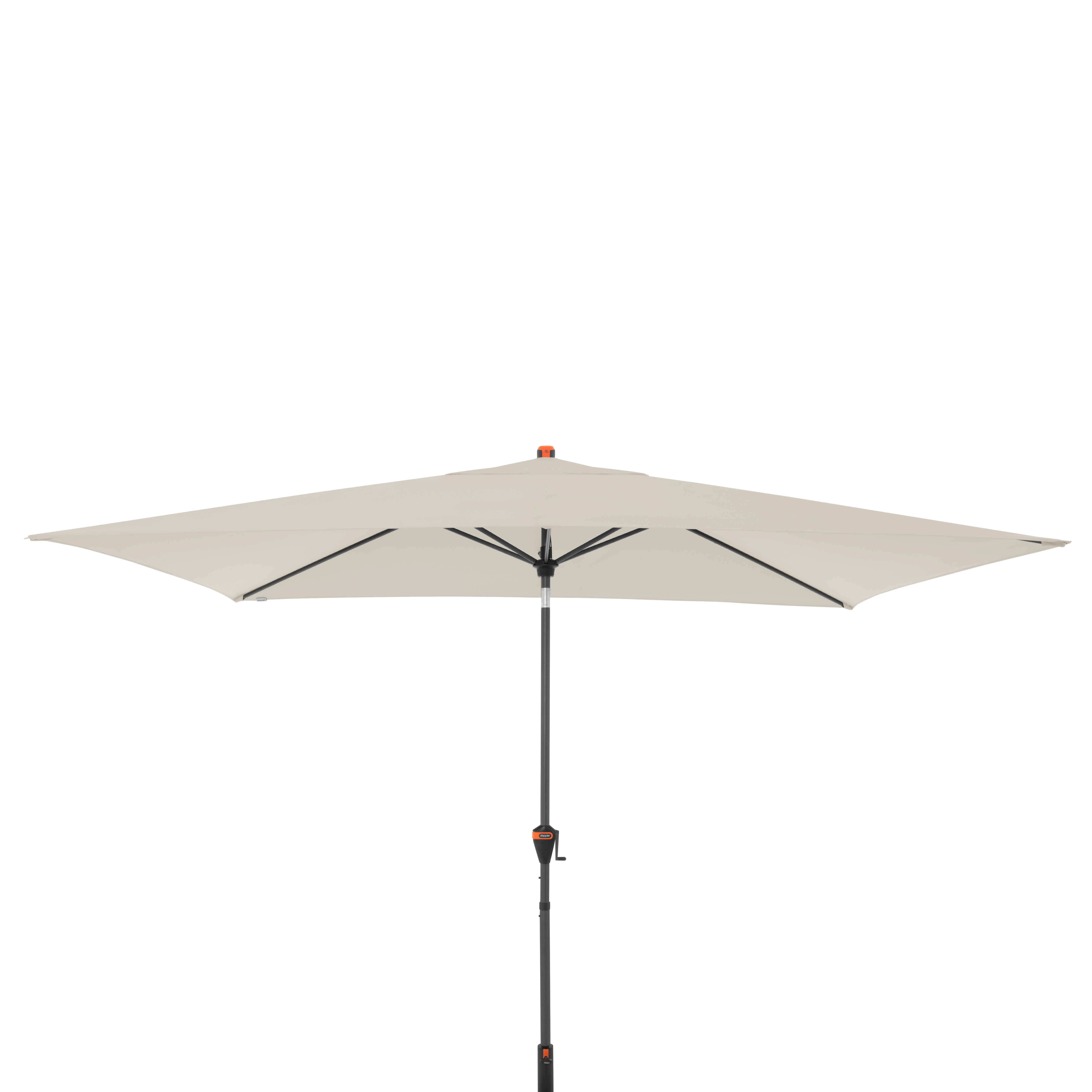 doppler Mittelmastschirm myZONE 300 x 200 Auto Tilt, Aluminium Anthrazit / 100 % Polyester 180 g/m² Natur