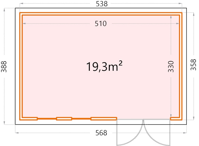 Telluria Metallgerätehaus Classico 5436+ Luminato