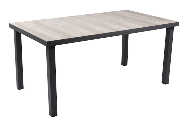 Garden Pleasure Gartenmöbel Set RANA 07, Tisch 162 x 90 + 8 Stapelsessel, Aluminium / Keramik / Kunststoffgewebe