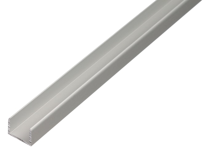 Alberts® U-Profil, selbstklemmend, 24x24,6x24x1,8mm, Alu silber eloxiert