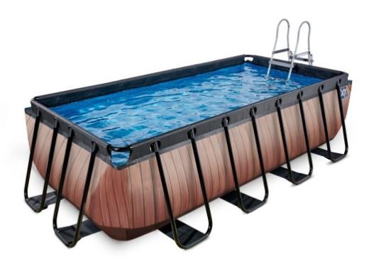 EXIT rechteckiger Rahmenpool Premium mit Sandfilteranlage