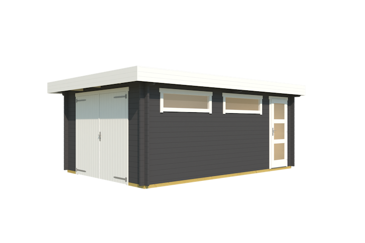 Einzelgarage 441 mit 2 Fenstern - 44 mm