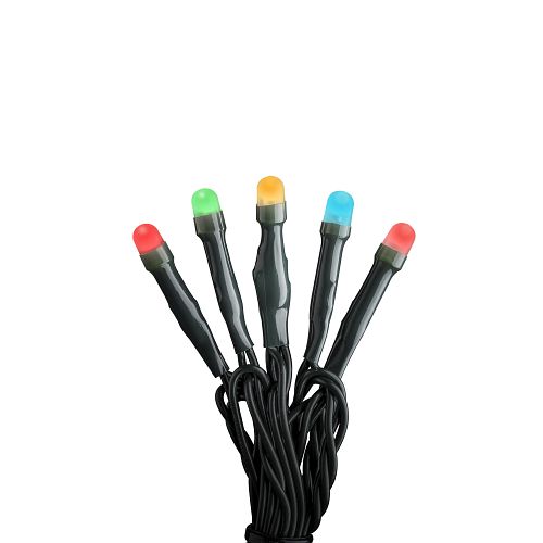 Konstsmide Weihnachtsbeleuchtung  Micro LED Lichterkette dunkelgrünes Kabel