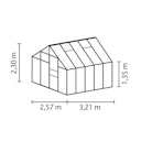 Vorschaubild Vitavia Gewächshaus Merkur 8300 inkl. 2 Dachfenstern - 8,3 m²
