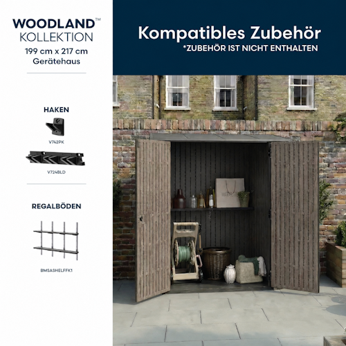Suncast Kunststoff-Geräteschrank Modern - stahlverstärkt