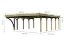 Vorschaubild Karibu Carport Doppelcarport Classic Doppel 3 - kesseldruckimprägniert