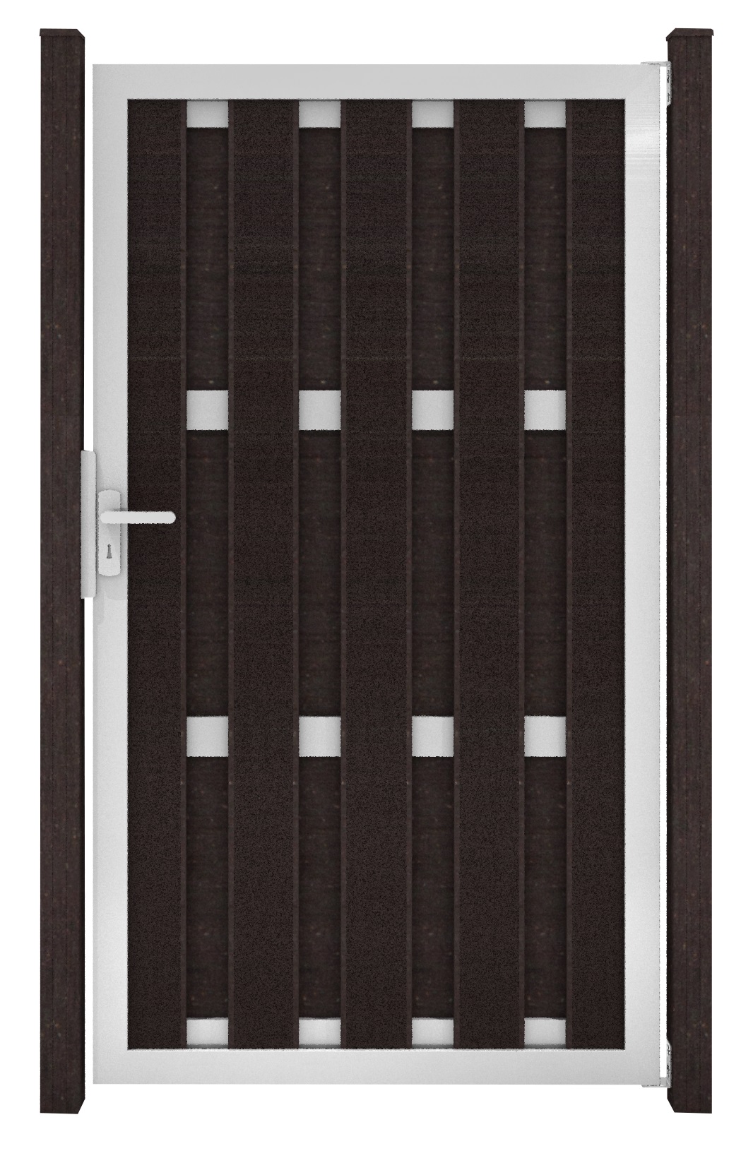 GroJa Fertigzaun Universal Einzeltor Anthrazit