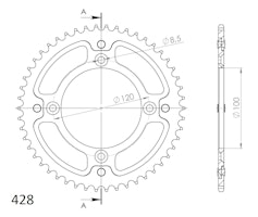 Supersprox Stealth-Kettenrad 428 52Z (Gold)