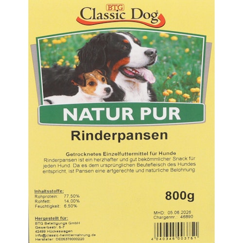 Classic Dog Snack Rinderpansen Natur