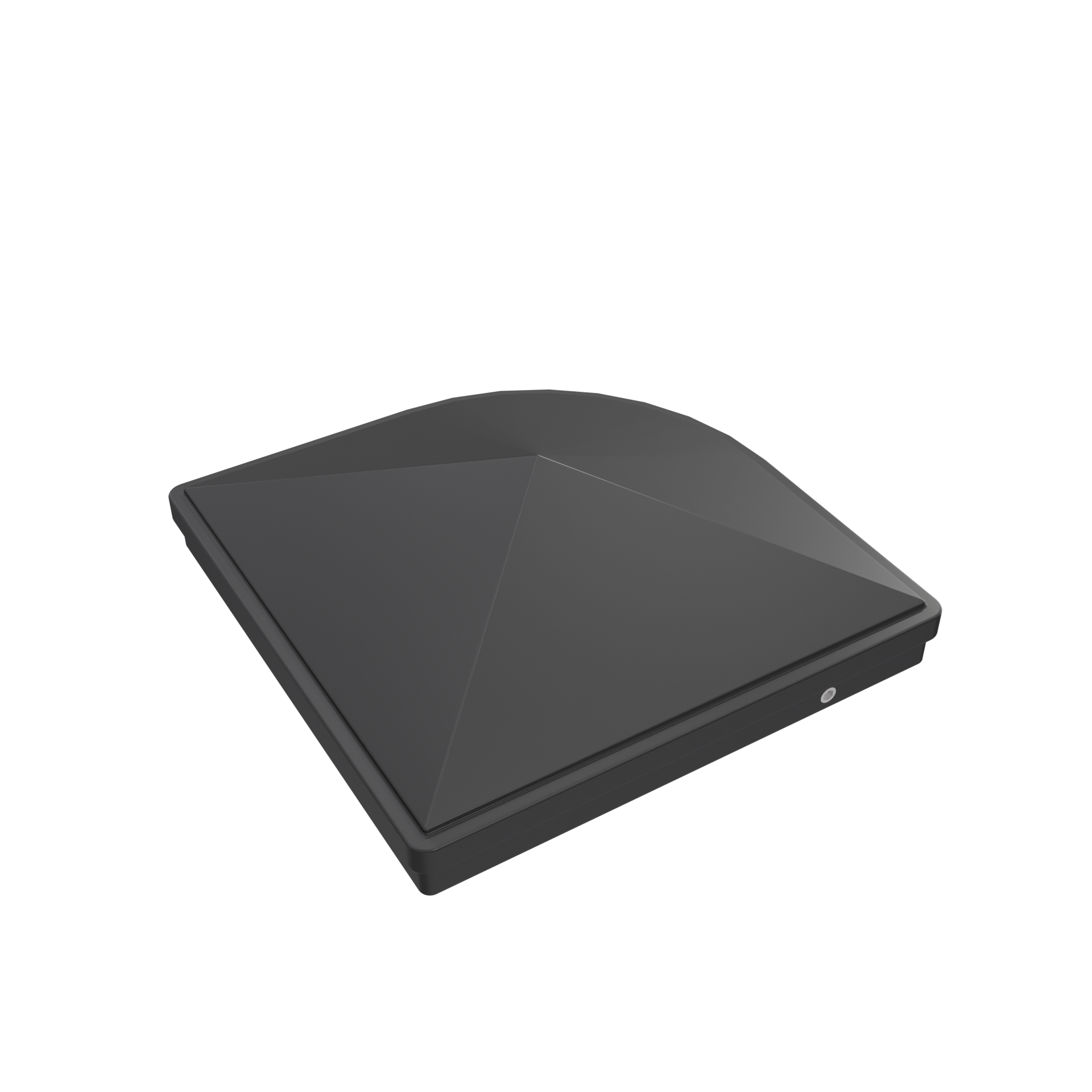 Thumbnail - GroJa Premium-Pfostenkappe Anthrazit DB703 9x9 cm, Zinkdruckguss für variable Alu-Steckzaunpfosten