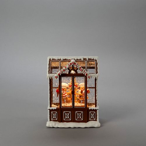 Konstsmide Weihnachtsbeleuchtung Wasserlaterne Lebkuchenhaus, braun