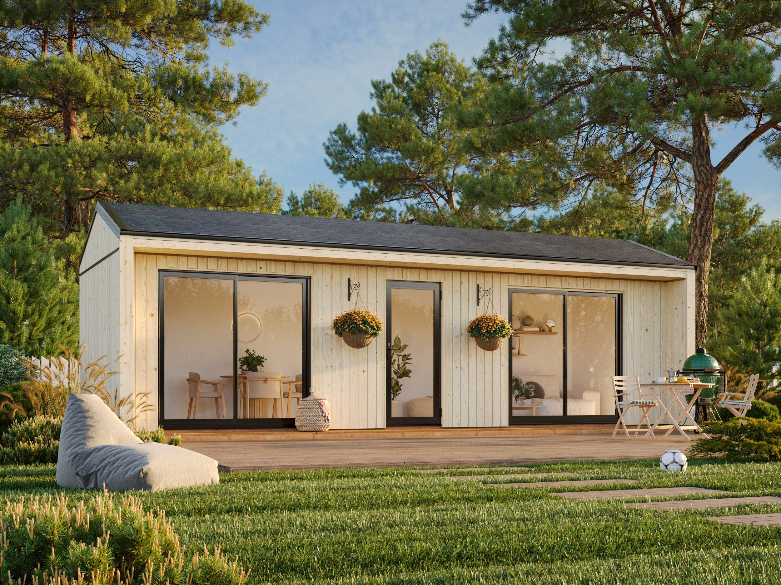 Palmako Gartenhaus Rebekka 22,4 m² - 160 mm (Tiny Haus)