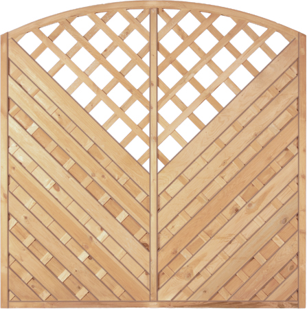 T&J MAXI DIAGONAL RANK Lamellenzaun Diagonal Bogen Rank 180 x 180/160 cm