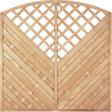 T&J MAXI DIAGONAL RANK Lamellenzaun Diagonal Bogen Rank 180 x 180/160 cmZubehörbild