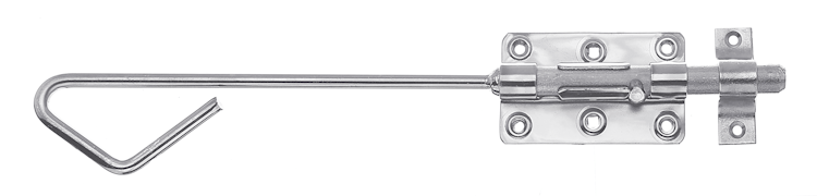 Alberts® Bolzen-Stangenriegel, mit befestigter Schlaufe, galvanisch verzinkt dickschichtpassiviert