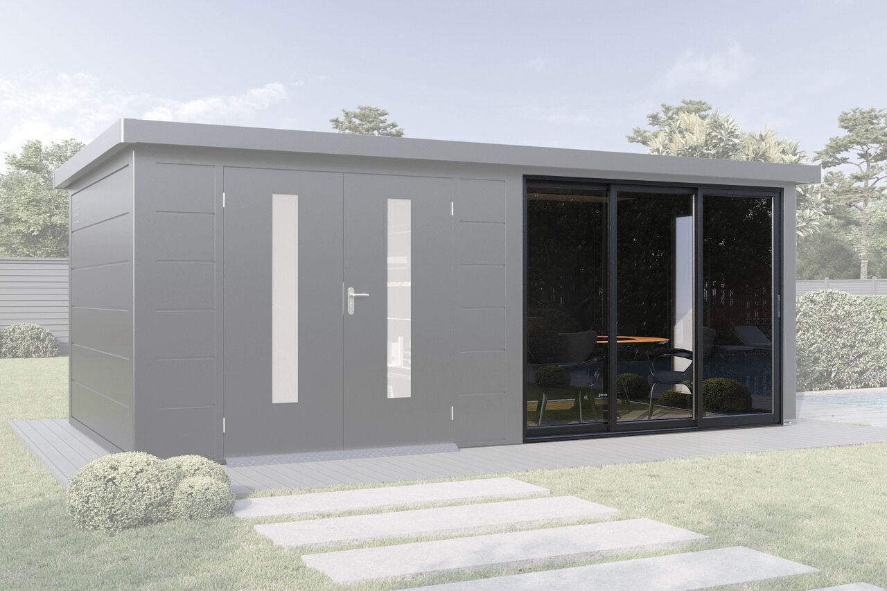 Wolff Finnhaus Schiebetür 30 für Premium Metall Gartenhäuser