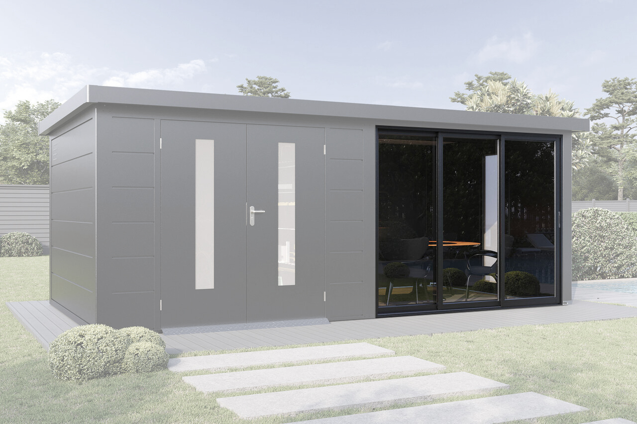 Wolff Finnhaus Schiebetür 30 für Premium Metall Gartenhäuser