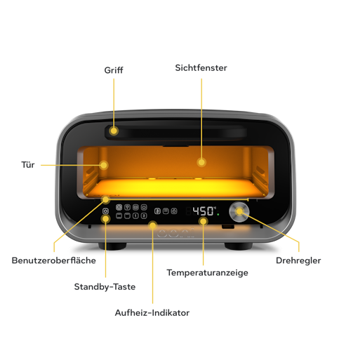Ooni Pizzaofen VOLT 2 Anthrazit-Grau Elektro für Innenbereich