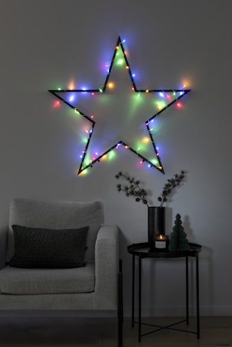 Konstsmide Weihnachtsbeleuchtung  Micro LED Lichterkette dunkelgrünes Kabel
