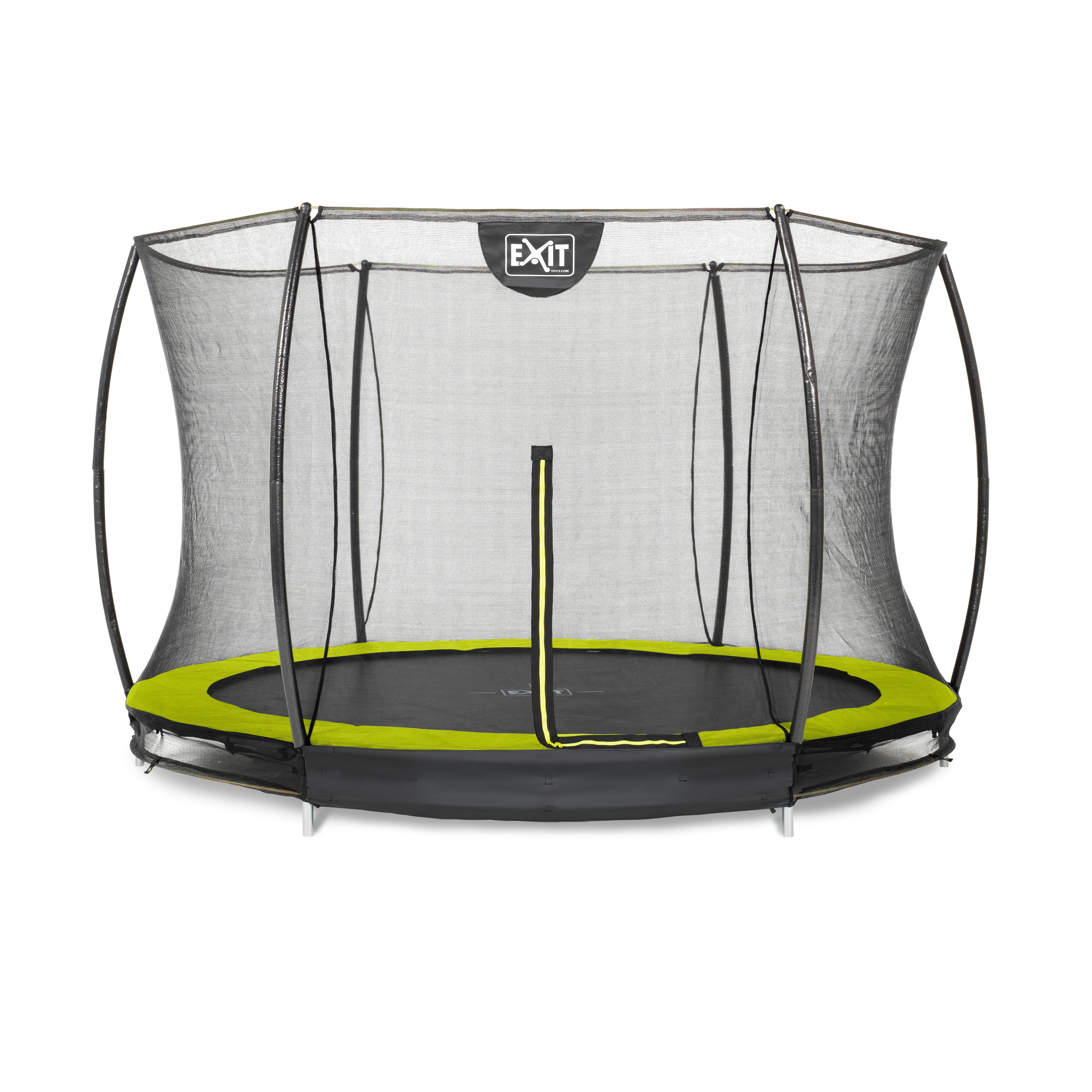 Exit Silhouette Bodentrampolin mit Sicherheitsnetz-Ø 305 cm-grün