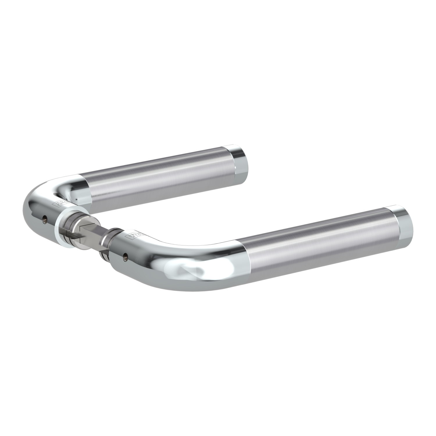 GRIFFWERK Griffpaar für Schlosskasten SIMONA -Chrom/Edelstahl