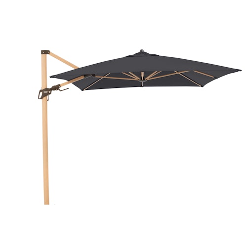 doppler Pendelschirm ALU WOOD 300 x 220, Aluminium Esche-Optik / 100 % Polyester 180 g/m²