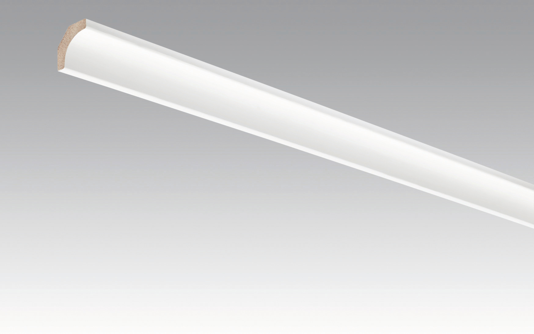 MEISTER Hohlkehlleiste 22/22 mm  Uni weiß glänzend DF 324 - 2380 mm