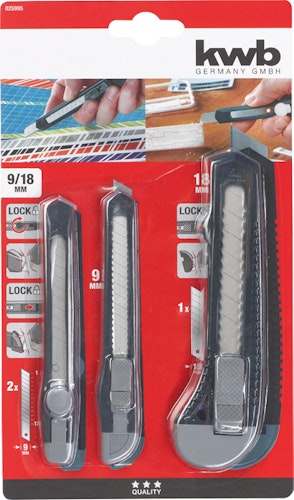 kwb Messersatz 3-tlg. 25995