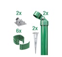 Vorschaubild Alberts® Zauneck-Set f. Schweißgitter, grün kstb.,m.Einschlag-B.,f.Höhe 810 mm 602246