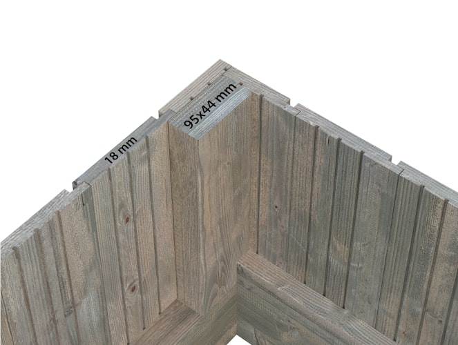 Palmako Glas- & Gerätehaus Emilia 5,4 + 4,0 m² - 18 mm