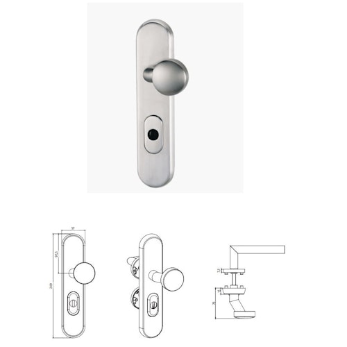 Griffwerk Kombi-Schutzbeschlag TITANO SB_882 Schutzklasse ES1, ZA 72