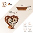 Vorschaubild Badeko Herz-Holzregal-Set: 45 & 58 cm hoch