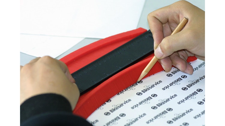 Bikeservice Formschablone Länge 250mm