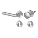 Vorschaubild GRIFFWERK Wechselgarnitur LUCIA PROF Schraubtechnik FS Rosetten rund Knopf R2 Edelstahl matt L