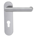 Vorschaubild Griffwerk LUCIA PROFESSIONAL Schraubtechnik FS Panik -Edelstahl matt  Kurzschild-Garnitur geteilter Vierkant 9mm -Schraubt. -PZ -TS 38-50mm