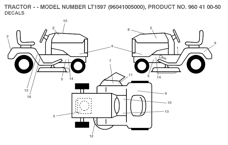 Husqvarna Gartentraktoren 96041005000 LT1597