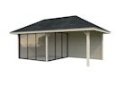 Vorschaubild Palmako Pavillon Bianca 16,6 m² Set 505 Slide Plus mit Isolierglas-Schiebetüren