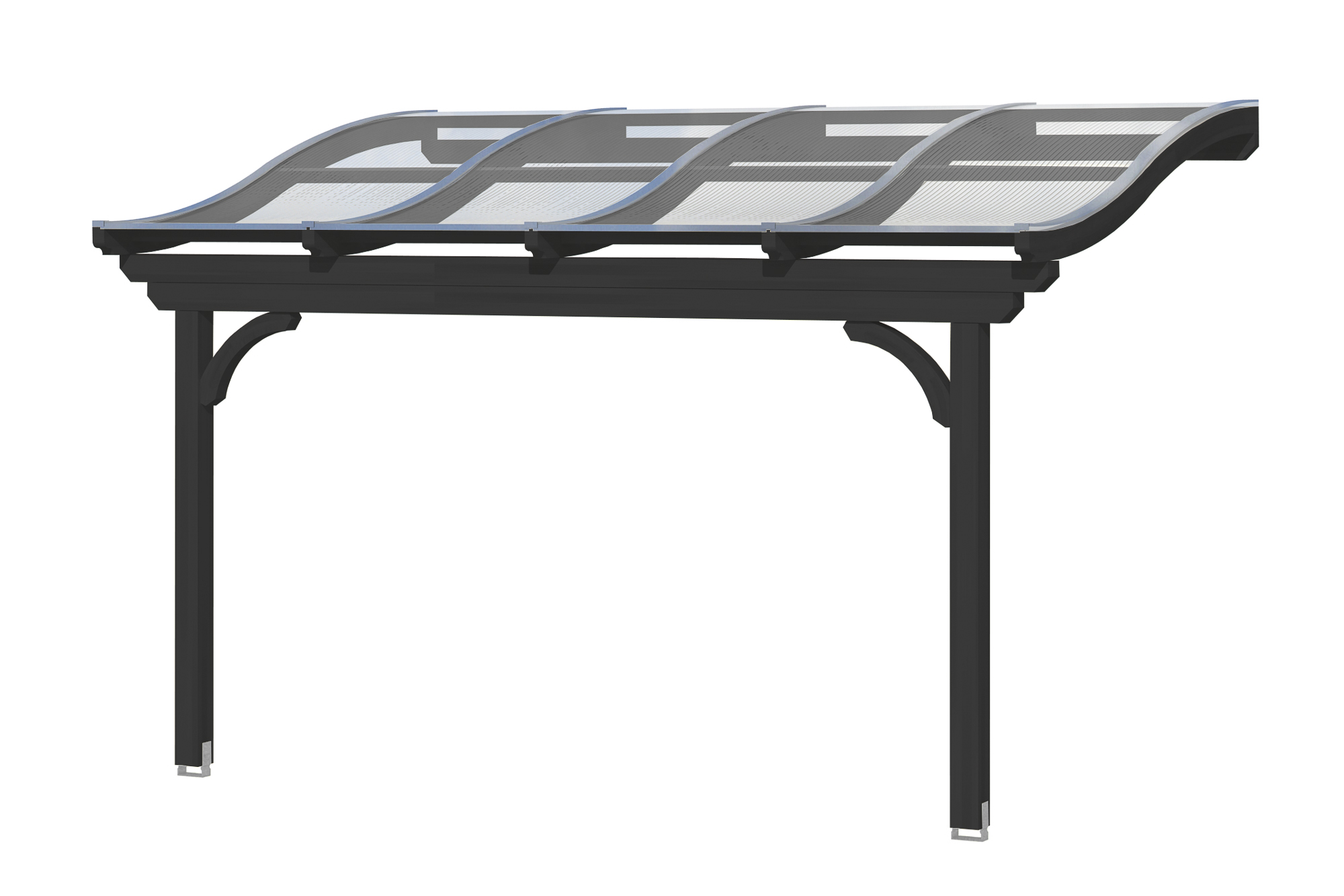 Skan Holz Terrassenüberdachung Verona o. Mittelpfosten Breite 434 cm-434 x 289 cm - Gr. 2-anthrazit