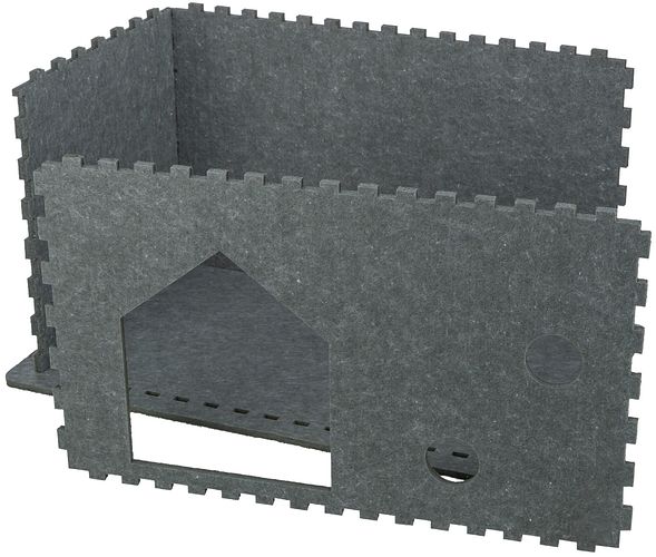 TRIXIE Höhle Lene, Filz, 54 × 30 × 35 cm, grau
