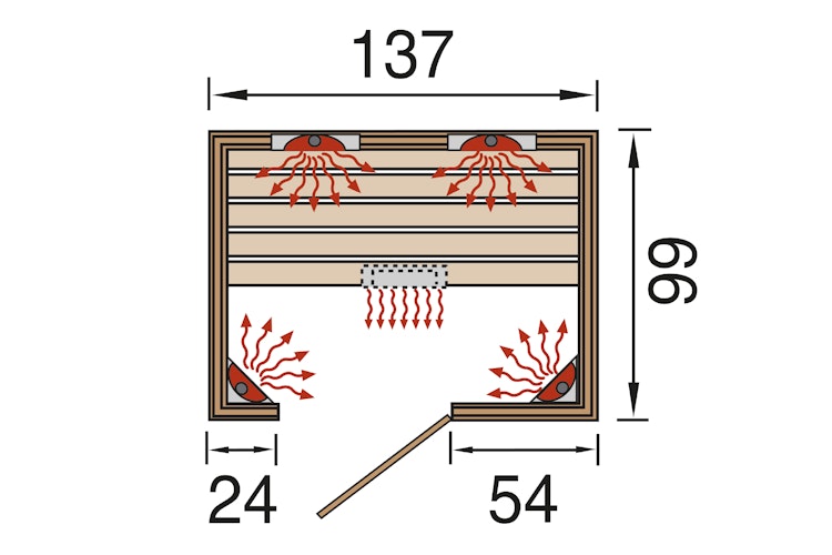 Weka Infrarot Wärmekabine Mila Gr. 2 Sondermodell "IR-Kabine des Jahres" inkl. Zubehörpaket