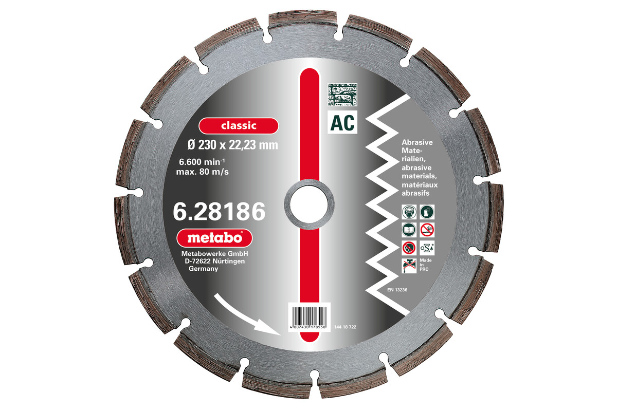 Metabo Diamant-Trennscheibe115 x 2,15 x 22,23 mm"classic""AC"Abrasiv