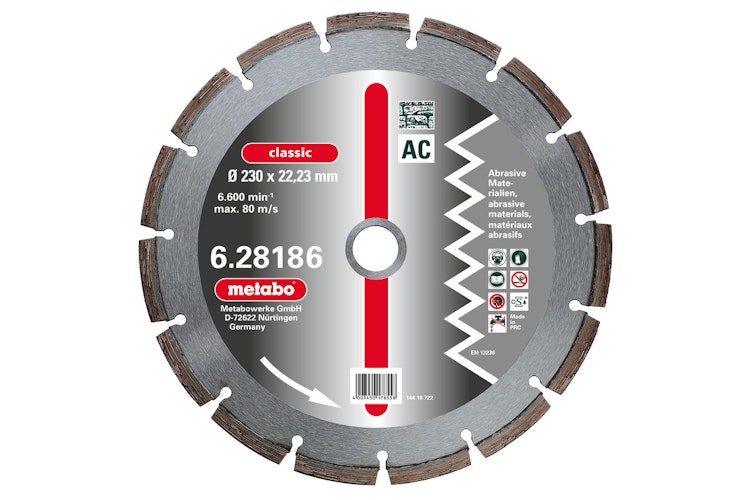 Metabo Diamant-Trennscheibe115 x 2,15 x 22,23 mm"classic""AC"Abrasiv