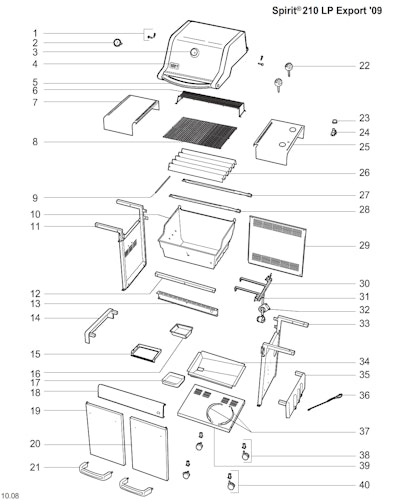 Weber Spirit E-210 LP Blk Premium (DE/AT)