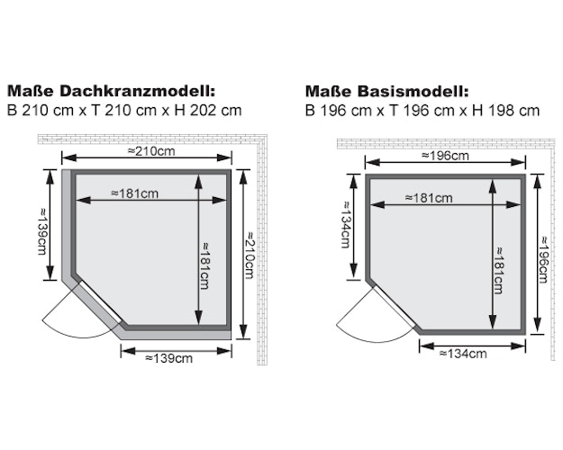 Karibu Sauna Jarin mit Eckeinstieg 68 mm inkl. gratis Sauna-Zubehörset im Wert von 234,94 €